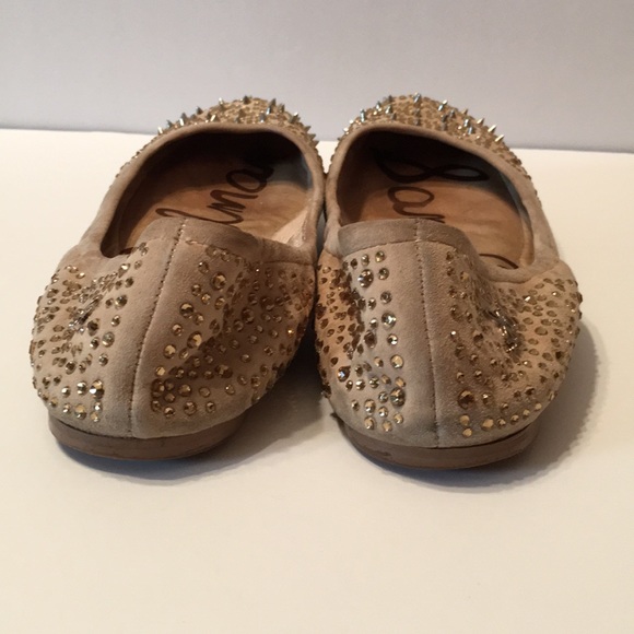 Sam Edelman Spike and Rhinestone Ballet Flats 7 - Picture 4 of 7